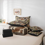 Erosebridal Duck Hunting 7 Pieces Bed Set Twin Size Army Camo Comforter Set Kids Boys Green Camouflage Military Bed in A Bag with Comforter Wild Woodland Sheet Set Farmhouse Room Decor Erosebridal