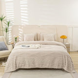 YUSOKI Twin XL Blanket Single Layer,Weight(3.1lb),370GMS-3D Stylish Design for Gift Home Decor (Linen,65"x90") YUSOKI