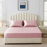 CozyLux Satin Fitted Sheet Twin Size, Pink Silky Satin Bed Fitted Sheet Only with Silky Microfiber, Deep Pocket, Single Bottom Sheet Sold Separately, Breathable, Smooth and Soft CozyLux