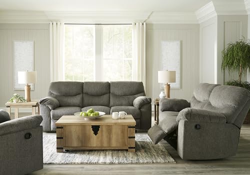 Signature Design by Ashley Alphons Transitional Polyester Tufted Rocker Recliner, Gray Signature Design by Ashley