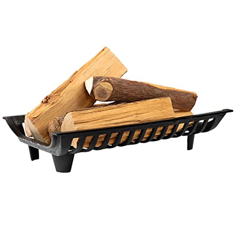 AGTEK 24 inch Fireplace Log Grate Heavy Duty Solid Steel Fire Grates Wood Stove Chimney Burning Rack Holder AGTEK
