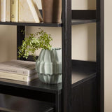 Walker Edison Modern Narrow Open Bookshelf with Drawer – 22 Inch, One-Drawer Black Walker Edison