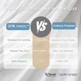 DOWNFORT Queen Cooling Comforter with Tencel™ Fill for Hot Sleepers & Night Sweats - Lightweight, Breathable, Double-Sided Cold Blanket All Season Thin Bedding (White, Full 90"x 90") DOWNFORT