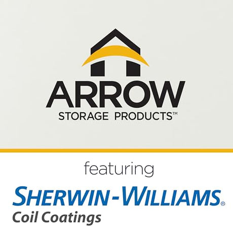 Arrow Carports Galvanized Steel Carport, Full-Size Metal Carport Kit, 12' x 24' x 9', Eggshell Arrow