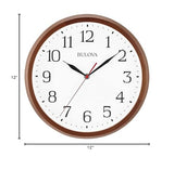 Bulova Clocks Model C4899 Clarity, Warm Walnut Bulova