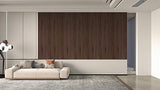 Generic 94"" L x 24"" W Acoustic Wood Wall Paneling, Decorative Sound Proof Panels for Walls and Ceilings, 3D Slat Wood Wall Panels (Set of 10) (Dark Chestnut), ACP10 WoodArtSupply