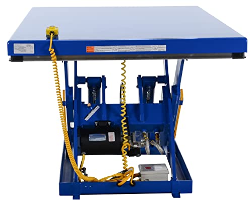 Vestil EHLT-4872-4-43 Electric Hydraulic Scissor Lift Table, 4,000 lb. Capacity, 72" x 48" Platform, 7" to 43" Height Range Vestil