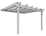 New England Arbors Freemont 12' x 12' Attached Vinyl Pergola Vita