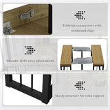 Lasageldar 118" Extendable Dining Table for 2-10 People, Modern Space-Saving Wood Dinner Table for Kitchen Dining Living Room Outdoor Patio (Wild Oak) Lasadelgar