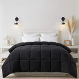 Cosybay Down Alternative Comforter (Black, Twin) - All Season Soft Quilted Twin Size Bed Comforter - Duvet Insert with Corner Tabs - Winter Summer Warm Fluffy, 64x88 inches Cosybay