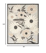 Nourison Home Aloha Indoor-Outdoor Beige 7' x 10' Area Rug, Easy Cleaning, Non Shedding, Bed Room, Living Room, Dining Room, Kitchen (7x10) Nourison