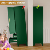 GAIOUS 71" Tall Metal Pantry Cabinet, Steel Storage Cabinets with 2 Doors, 2 Adjustable Shelf and 2 Drawers, Used as Kitchen Cabinet, Freestanding Cupboard for Kitchen, Office, Living Room (Green) GAIOUS