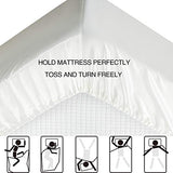Satin Bed Sheets Full Size Sheet Sets, White Silk Sheets, 4 - Pieces Soft Bedding Set with 1 Deep Pocket Fitted Sheet,1 Flat Sheet,2 Pillowcase Luxbedding
