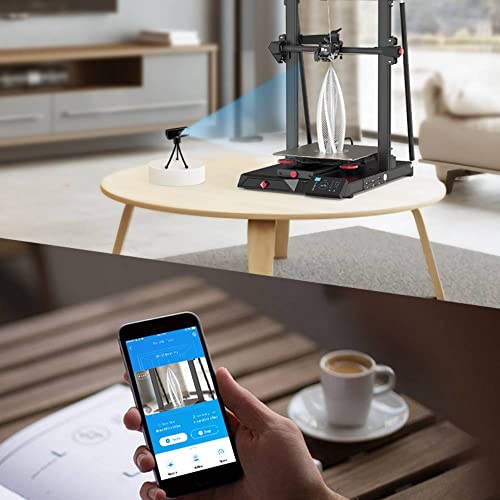 Official Creality CR-10 Smart Pro 3D Printer, Large 3D Printer with HD Camera and Remote Controll, Auto Leveling, Dual Gear Direct Extruder, Flexible PEI Bed for DIY Home and School, 300×300×400mm SainSmart