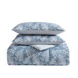 Eddie Bauer - King Comforter Set, Soft Reversible Bedding with Matching Shams, Wildflower Inspired Luxurious Bedding Set with Stripe Reverse (Fern Garden Blue, King) Eddie Bauer