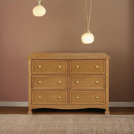 DaVinci Kalani 6-Drawer Baby Dresser for Nursery - Wooden Double Chest of Drawers for Kids, Boys & Girls - Multi-Purpose Storage Dresser for Bedroom, Living Room & Hallway - Easy to Assemble, Chestnut DaVinci