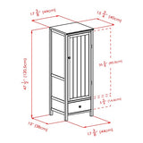 Winsome 94402 Pantry Cupboard with Door, Antique Walnut Winsome