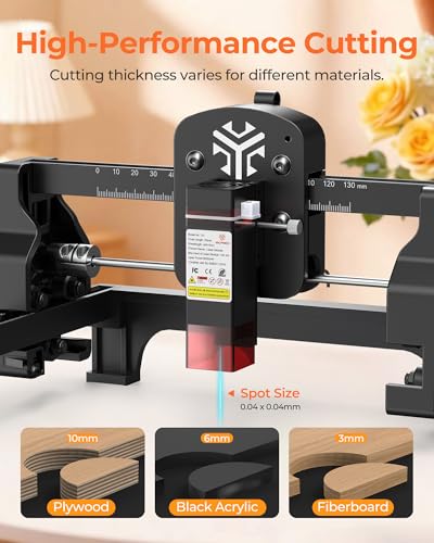 ACMER S1 Laser Engraver for Beginners, 6000mW Lazer Engraving Machine with 130x130mm Working Area, Laser Cutter for Wood, Acrylic, Leather, DIY Crafts & Small Business ACMER