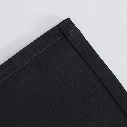 LEMOMO Blackout Curtains 52 x 84 inches Long Black Curtains Set of 2 Panels Thermal Insulated Room Darkening Curtains for Bedroom LEMOMO