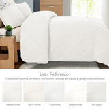 Exclusivo Mezcla Quilts Queen Size - White Quilt Set Bedspread with 2 Pillow Shams, Modern Bedding Set with Striped Pattern, Soft Lightweight Bedspreads Queen Size for All Seasons Exclusivo Mezcla