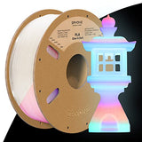 ERYONE Glow in The Dark Multicolor PLA Filament 3D Printer Filament Color Change 1.75mm +/-0.03mm 1kg (2.2lbs)/Spool, Glow Rainbow ERYONE