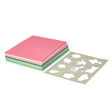 Colorations Lightweight Construction Paper, Value Pack, 10 Colors, 300 Sheets with Bonus Stencil, Everyday Use, Classroom Supplies, Daycare Supplies, Pre-School, at Home use Colorations