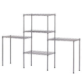 Karl home 5-Tier Adjustable Wire Unit Shelves, Height Metal Storage Shelves for Kitchen/Bathroom/Garage Organization, Stainless & Sturdy Frame,551lbs Capacity, 21.3”L x 11.4”W x 59”H, Chrome Karl home