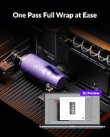 WECREAT Vision Pro 45W Laser Engraver and Cutter with Rotary Pro, HD Camera & Auto-Lifting, Laser Cutter Cuts 1” Wood, Full Enclosure Laser Engraving Machine for Tumblers, Wood and Metal, Acrylic, etc WECREAT