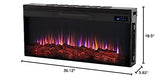 Real Flame Landscape Electric Firebox, Replaceable Fireplace Heater, Realistic Log and Flame Effect, Timer Real Flame