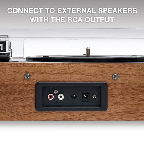 Victrola Eastwood II Record Player, Oak Finish Turntable with Speakers, Bluetooth 5.1 and Vinyl Stream Technology, Vintage Style 3-Speed Vinyl Player, Audio Technica AT-3600LA Cartridge Victrola