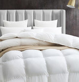 Maple&Stone Down Comforter Full Size, Lightweight Duvet Insert with 8 Corner Tabs, 100% Cotton Summer Comforter, Luxury Hotel Bedding (82 x 86 Inches, White) Maple&Stone