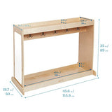 ECR4Kids Streamline Dress-Up Island, Costume Organizer, Natural ECR4Kids