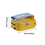 Battery Charger Adapter for DeWalt 18V 20V MAX Battery, with DC&USB Interfaces, Led Light,Suit for Drill, Audio, Router TopHomer
