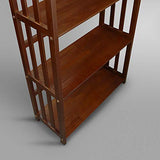 Casual Home Mission Style 5-Shelf Bookcase, Walnut Casual Home