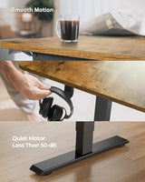 Marsail Standing Office Desk,Adjustable Heights,Stand Up Desk,55x28 Inches Desktop Sit Stand Home Office Gaming Computer Desk with 4 Memory Presets,Headphone Hook,Cable Organizer, Rustic Brown Marsail