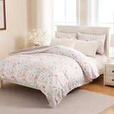 Zusbest Botanical Floral Duvet Cover Queen 100% Cotton Orange Blue Flower Patterned Bedding Beige Tan Comforter Cover with Zipper, Soft Skin-Friendly, Luxury Minimalist Wildflower Print Bed Set, 3Pcs Zusbest