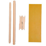 Honey Lake 8 Frame Beehive Medium Super Box, Langstroth Bee Hive Super Box Beehive Starter Kit 100% Beeswax Coated with Frames and Waxed Foundations for Beginners Beekeepers (Unassembled) Honey Lake