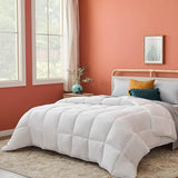 Linenspa White Down Alternative Comforter and Duvet Insert, for Twin XL Size Bed – All-Season Comforter with Box Stitch and 8 Duvet Loops – Bedding for Kids, Teens, and Adults Linenspa