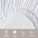 Nestl King Sheet Set - Luxury 1800 Ultra-Soft Microfiber King Bed Sheets - Double Brushed - Deep Pockets - Easy Fit - 4 Piece Set - Bedding Sheets & Pillowcases (King, White)