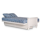 White Cottage Storage Drawers Wooden Futon Frame - Full Nirvana Futons