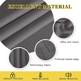 NICETOWN Grey Blackout Patio Sliding Door Curtains 84 inch Length, Grommet Room Divider Thermal Insulated Curtain Drapes for French Door/Living Room (Gray, W100 x L84, 1 Panel) NICETOWN