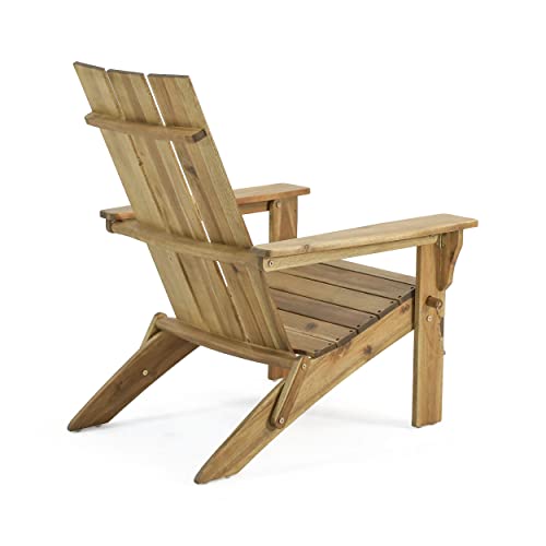 Christopher Knight Home Aberdeen Outdoor Contemporary Acacia Wood Foldable Adirondack Chair, natural stained Christopher Knight Home