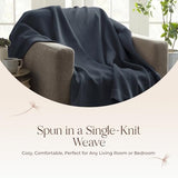 100% Organic Cotton Blanket - GOTS & Fairtrade Certified Organic Cotton Throw Blanket for Bed with Soft Heavy & Breathable Single Knit Weave - Great as Bedspread or Coverlet (Mineral, King/Cal King) Whisper Organics