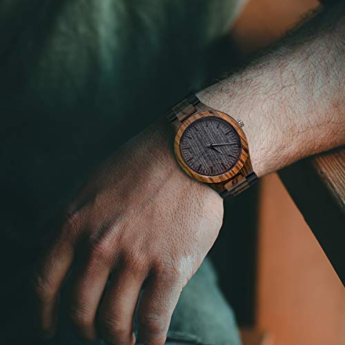 kullder Personalized Groomsmen Gifts for Wedding Engraved Watch for Best Man to Men Custom Wooden Watches for Men Personalized Groomsmen Gifts Ideas - WoodArtSupply