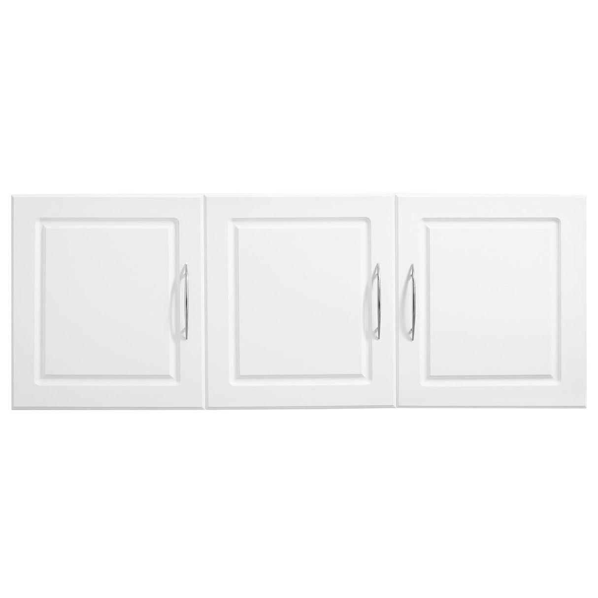 VEVOR Laundry Room Wall Cabinet, 2-Tier Wall Mounted Hanging Cabinet with 3 Doors, Cupboard Organizer with Adjustable Shelf, for Kitchen, Garage, Laundry, 12.44 x 54 x 20.31 in (D x W x H), White VEVOR