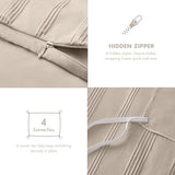 Madison Park Essentials Striped Duvet Cover Set Queen, Modern Minimalist Bedding Set with Premium Jacquard Stripe, 3 Pieces Duvet Cover Reversible with Zipper Closure & Corner Ties,Neutral Madison Park Essentials