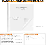 HTVRONT HTV Roll Heat Transfer Vinyl - 12" x 8ft White HTV Vinyl for Shirts, Iron on Vinyl for All Cutting Machine - Easy to Cut & Weed for Heat Transfer Design (White) HTVRONT