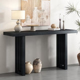 Knocbel 59" Long Entryway Console Table Wooden Entrance Hallway Foyer Sofa Couch Table, 170lbs Weight Capacity, Easy Assembly (Black 59") Knocbel