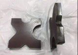 20 TON STEEL SHOP PRESS BED PLATES, H-Frame Arbor 4 notch 1"X 5"X 5" Set Harness Machine & Fab
