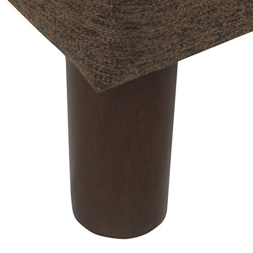 HomePop Home Decor | Dinah Collection Modern Storage Ottoman | Ottoman with Storage for Living Room & Bedroom (Chocalate Brown) HomePop